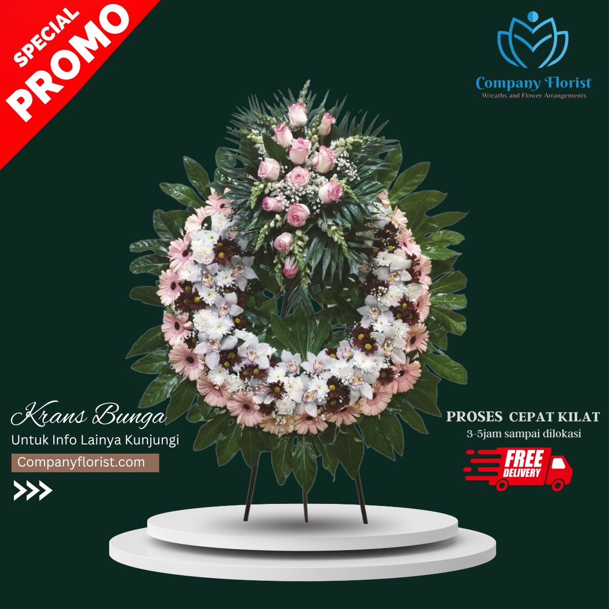 Serene Tribute Wreath – Company Florist
